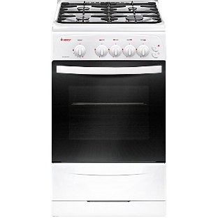 Плита газовая Gefest CG 50M04 K73 белый, конфорок 4 шт, духовка 42 л, 50 см x 85 см x 57 см