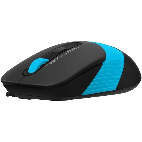 Мышь проводная A4Tech Fstyler FM10S черный/голубой, 1600 dpi, USB, кнопки - 4