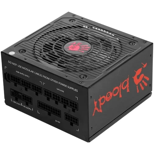 Блок питания Bloody BD-PS750G, 750Вт, 80 PLUS Gold, 120мм, модульный, черный