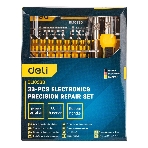 Набор прецизионных отвертокDeli DL1033D 33 предмета Материал Cr-V. Пластиковый кейс.