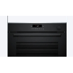 Встраиваемый духовой шкаф Bosch HRG232EB3 Serie 4 с добавлением пара Bosch, Auto Pilot 15, объем 71 л, 8 режимов нагрева, 3D Hotair, Soft move door,телескопические направляющие 1уровень,гидролиз+каталитическая очистка задней стенки,сенсорное управление,черный+профиль из нержавеющей стали