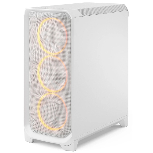 Корпус Fractal Design Meshify 3 White RGB TG Clear Tint, Midi-Tower, белый, 3 x 140 мм