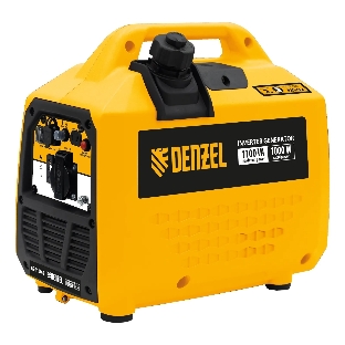 Генератор инверторный Denzel GS-1100iS, 1,1 кВт, 230 В, закрытый корпус, ручной старт