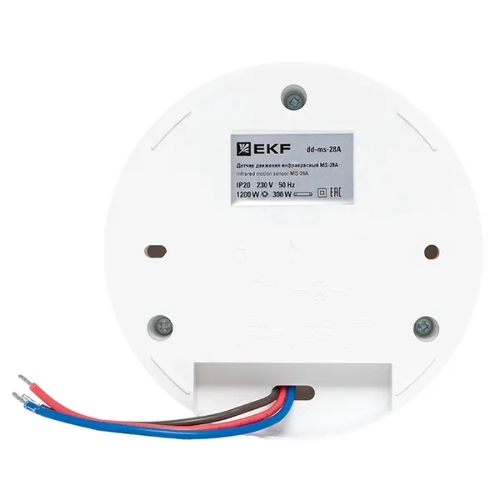 Датчик движения EKF MS-28A PROxima (dd-ms-28A) ИК потолочный 1200 Вт 360 гр. до 8 м IP20
