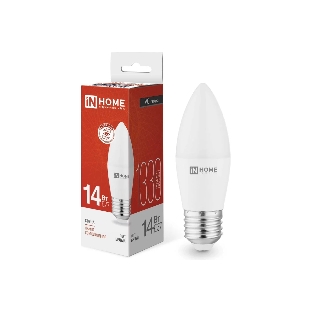 Лампа светодиодная LED-СВЕЧА-VC 14Вт E27 4000К 1330лм IN HOME 4690612047744