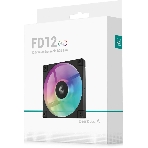 Вентилятор для корпуса DEEPCOOL FD12 черный, 120 мм, 2050 об/мин, 26.9 дБ, 4 pin