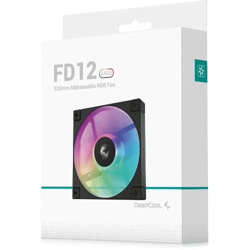 Вентилятор для корпуса DEEPCOOL FD12 черный, 120 мм, 2050 об/мин, 26.9 дБ, 4 pin