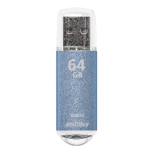 Флешка USB Smartbuy V-Cut Blue (SB64GbVC-B3), 64Gb, USB 3.0, R/W 75/30, голубой