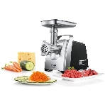 Мясорубка электрическая Bosch MFW68680 черный, 2200 Вт, 4.3 кг/мин, реверс, защита от перегрузки, насадки - 5