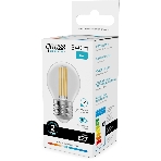 Лампа светодиодная филаментная Gauss Filament 8Вт цок.: E27 шар св. свеч. бел. нейт. (упак.: 10 шт)