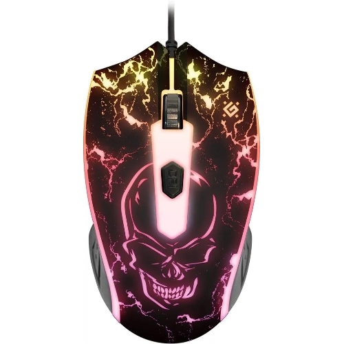Мышь проводная Defender Overmatch GM-069 черный, 2400 dpi, USB, кнопки - 4
