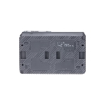 Блок ОП AtlasDesign Profi54 розетка 16А 250В с заземл. защ. шторки + 2-кл. выключатель 10А IP54 антрацит SchE