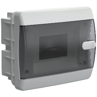 Корпус пластиковый IEK UNION Compact UIC-KP12-V-06-41-K01 ЩРВ-П-6 IP41 черная прозрачная дверь