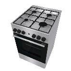 Плита газовая Gorenje GGI5A21XJ серебристый, конфорок 4 газовых, духовка 61 л, 50 см x 85 см x 59.4 см