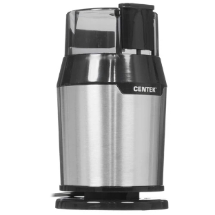 Кофемолка Centek CT-1362 (сталь) 200Вт, 60гр, стальн стакан, стальн чаша, прозрачная крышка