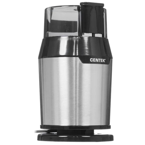 Кофемолка Centek CT-1362 (сталь) 200Вт, 60гр, стальн стакан, стальн чаша, прозрачная крышка