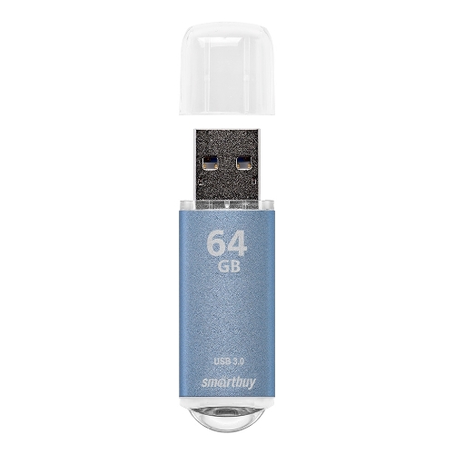 Флешка USB Smartbuy V-Cut Blue (SB64GbVC-B3), 64Gb, USB 3.0, R/W 75/30, голубой