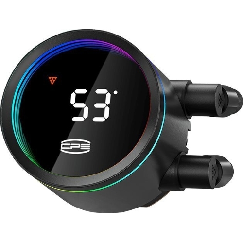 Система охлаждения PCCooler DA360 Pro ARGb Digital BK (300W, 360мм, LED temp., Black, ARGb/Fans: 3x120мм, 75.8CFM, 33.7dBA, 2200RPM/Pump height 57мм, 28dBA, 3000RPM, Rad thickness 27мм/S: 1851, 1700, 1200, 20XX, 115X, AM5, AM4)