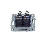 Розетка компьютерная двойная IEK BRITE РК10-2-БрЧ RJ45 кат.5E черный