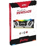 Оперативная память Kingston Fury Renegade, DDR5, 16Gb (1x16Gb), 7200MHz, CL38, DIMM, радиатор, RGB, черный