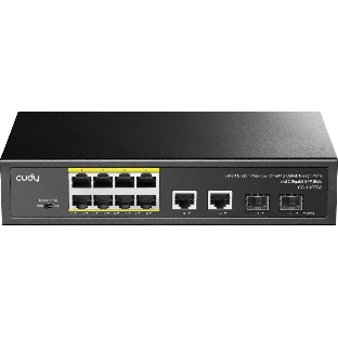 Коммутатор Cudy GS1010PS2, 8×1 Гбит/с, 2×1 Гбит/с Combo (RJ-45/SFP), 2×1 Гбит/с SFP