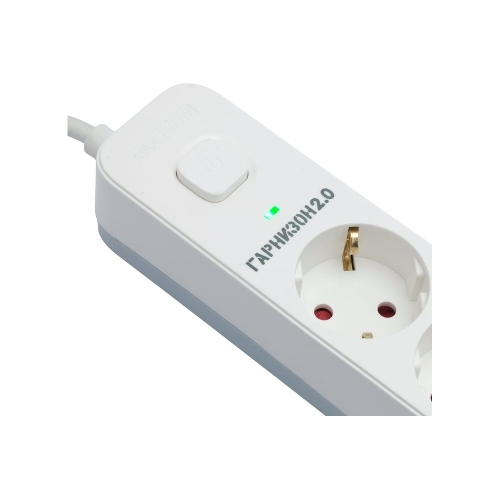 Сетевой фильтр Гарнизон 2.0 Мультипорт EPS-4-U3-W-2, 4 р, 10А, 3xUSB, 2 м, ур.защиты 2+, белый, пакет