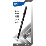 Набор ручек шариковых Deli Think EQ8-BK, черные чернила (12шт), линия 0.5мм