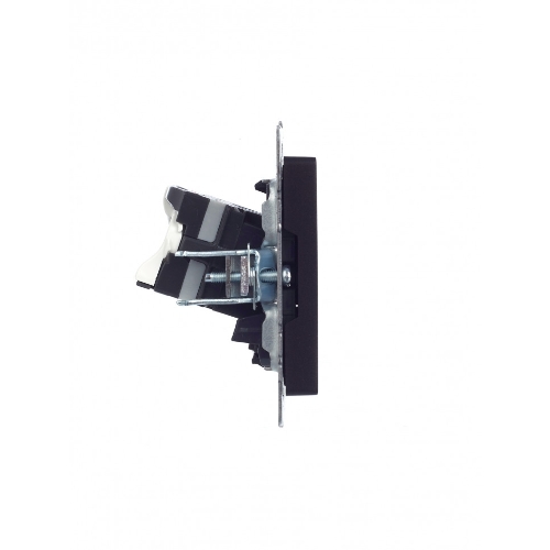 Розетка компьютерная двойная IEK BRITE РК10-2-БрЧ RJ45 кат.5E черный