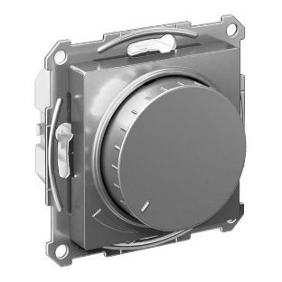 Светорегулятор (диммер) SE AtlasDesign повор-нажим, LED, RC, 400 Вт, мех. сталь