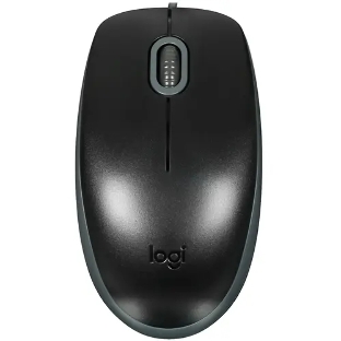 Мышь проводная Logitech M110 Silent черный, 1000 dpi, USB, кнопки - 3