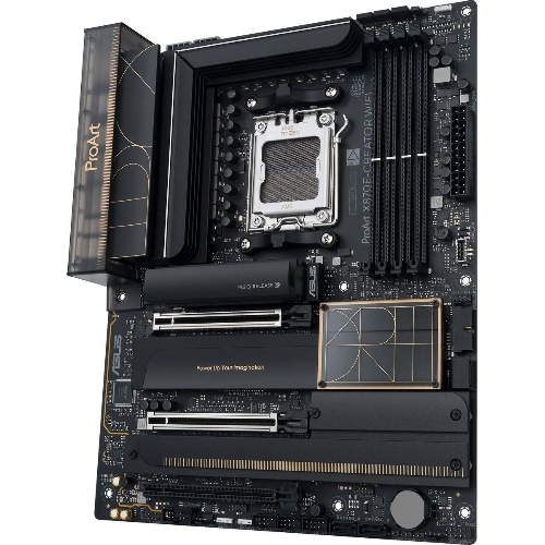 Материнская плата ASUS PROART X870E-CREATOR WIFI, AM5, AMD X870E, 4xDDR5, 4xSATA, 4xM.2, 2xPCIe 5.0 x16, 1xPCIe 4.0 x4, 2xUSB-C 40Gbps, 1xUSB-C 20Gbps, 7xUSB-A 10Gbps, 1xUSB-A 2.0, 1xDP (v1.4), 1xHDMI (v2.1), 1x10Gb LAN, 1x2.5Gb LAN, Wi-Fi 7, Bluetooth 5.4, 3x3.5 мм, 7.1, ATX
