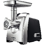 Мясорубка электрическая Bosch MFW68660 черный, 2200 Вт, 4.3 кг/мин, реверс, защита от перегрузки, металлический лоток, насадки - 10