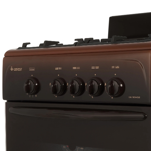 Плита газовая Gefest CG 50М02 К83 коричневый, конфорок 4 шт, духовка 42 л, 50 см x 85 см x 53 см