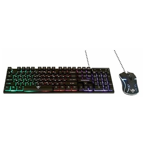 Комплект клавиатура+мышь Nakatomi KMG-2305U проводной, USB, 1600 DPI, черный