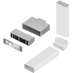 Комплект воздуховодов Maunfeld MIDS834 с фильтром CF314MW (для MIHC834SF2BK)