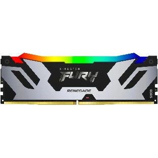 Оперативная память Kingston Fury Renegade RGB, DDR5, 24GB (1x24 GB), 7200 MHz, CL38, радиатор, RGB, серебристый