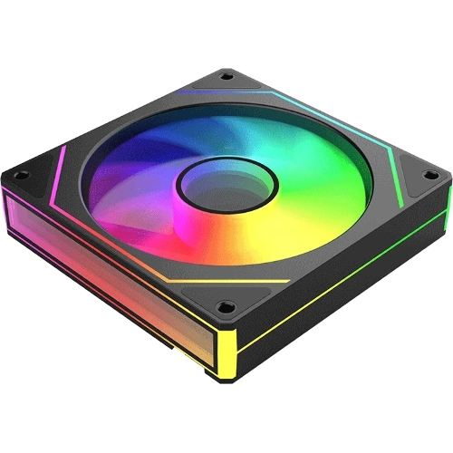 Вентилятор для корпуса Bloody CF-11 LCD ARGb 120х120x25 черный 4-pin 32дБ (упак.:1шт) (CF-11-ARGb120-BK) Ret