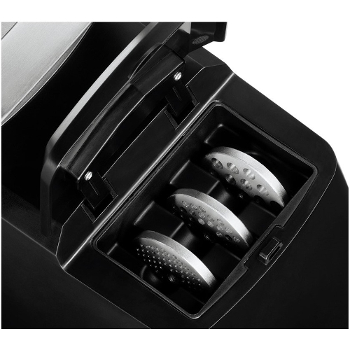 Мясорубка электрическая Bosch MFW68660 черный, 2200 Вт, 4.3 кг/мин, реверс, защита от перегрузки, металлический лоток, насадки - 10