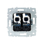 Розетка компьютерная двойная IEK BRITE РК10-2-БрКр (BR-K20-1-K10) СП RJ45 кат.5E бежевый