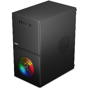 Компьютерный корпус CBR mATX Minitower V867, без БП, 1хUSB 3.0, 2хUSB 2.0, HD Audio+Mic, Rainbow Fan, Black PCC-MATX-V867-WPSU
