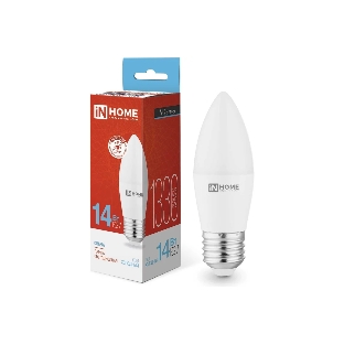 Лампа светодиодная LED-СВЕЧА-VC 14Вт E27 6500К 1330лм IN HOME 4690612047751