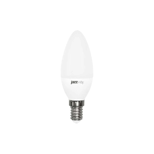 Лампа светодиодная JazzWay PLED-ECO-C37 5Вт свеча 3000К теплый белый E14 400лм 220-240В