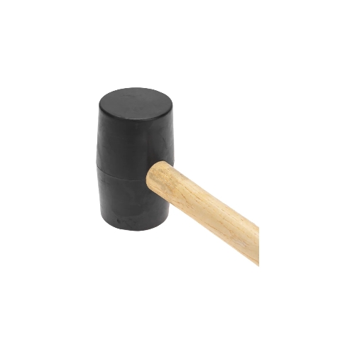 Киянка резиновая Kranz KR-12-8145 910 г, черная резина, деревянная рукоятка