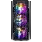 Компьютерный корпус 1STPLAYER FIREBASE X3-M Black, mATX, TG, 4x120мм LED fans inc.