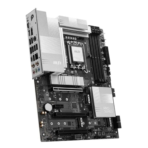 Материнская плата MSI PRO Z890-P WIFI, LGA 1851, Intel Z890, 4xDDR5, 4xSATA, 4xM.2, 1xPCIe 5.0 x16, 2xPCIe 4.0 x4, 1xPCIe 3.0 x1, 1xHDMI, 1xDP, 1xUSB-C Thunderbolt 4, 1xUSB-C 3.2 Gen 2, 1x 5Gb LAN, 2xUSB-A 3.2 Gen 1, 1xUSB-A 3.2 Gen 2, 4xUSB-A 2.0, 3x3.5 мм, 7.1, ATX