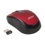 Мышь беспроводная Acer OMR136 красный, 1000 dpi, радиоканал, USB, кнопки - 3