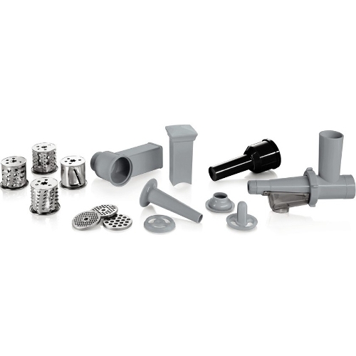 Мясорубка электрическая Bosch MFW68660 черный, 2200 Вт, 4.3 кг/мин, реверс, защита от перегрузки, металлический лоток, насадки - 10