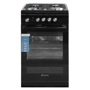 Плита газовая De Luxe 506040.24Г ЧР-001 черный, конфорок 4 шт, духовка 54 л, 50 см x 85 см x 60 см