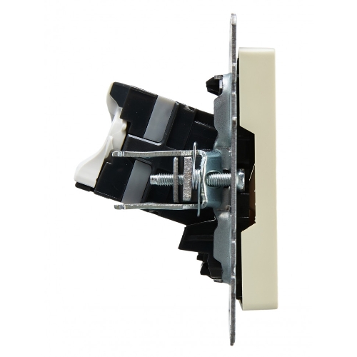 Розетка компьютерная двойная IEK BRITE РК10-2-БрКр (BR-K20-1-K10) СП RJ45 кат.5E бежевый