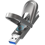 Флешка USB Netac US9 (NT03US9C-512G-32TA), 512Gb, USB 3.2 Gen2 Type-A/USB Type-C, R/W 1000/900, серебристый